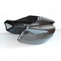 AviaCompositi Carbon Fiber Tail For Dual Muffler Exhausts for Ducati Hypermotard 1100 / Evo / 796 AviaCompositi Carbon Fiber Tail For Dual Muffler Exhausts for Ducati Hypermotard 1100 / Evo / 796